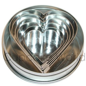 HEART SHAPED COOKIE BISCUIT FONDANT CUTTER SET OF 6 HEART SHAPED COOKIE BISCUIT FONDANT CUTTER SET OF 6