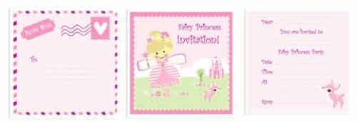 ROBERT GORDON PINK FAIRY PRINCESS PARTY INVITATION CARD ROBERT GORDON PINK FAIRY PRINCESS PARTY INVITATION CARD
