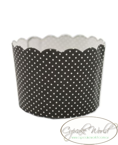 ROBERT GORDON BLACK DOTS MUFFIN / CUPCAKE CASES X 50 ROBERT GORDON BLACK DOTS MUFFIN / CUPCAKE CASES X 50