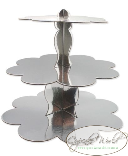 ROBERT GORDON SILVER CAKE CUPCAKE 3 TIER STAND DISPLAY ROBERT GORDON SILVER CAKE CUPCAKE 3 TIER STAND DISPLAY