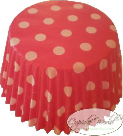 HOT PINK POLKA DOTS PAPER MUFFIN / CUPCAKE CASES X 50 HOT PINK POLKA DOTS PAPER MUFFIN / CUPCAKE CASES X 50