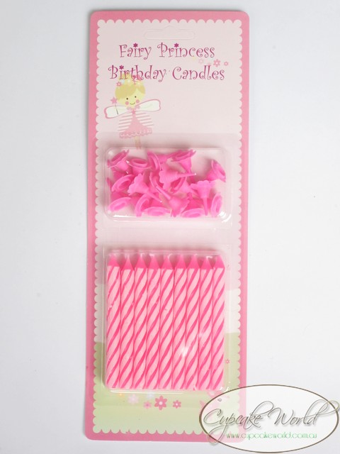 ROBERT GORDON PINK FAIRY PRINCESS PARTY CANDLES x 18